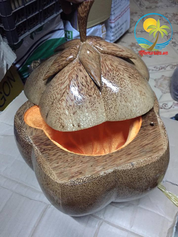 Vỏ Giữ Ấm Bình Trà Bằng Gỗ Dừa Hình Trái Khế