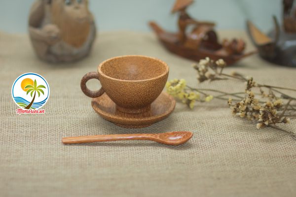 Bộ Ly - Tách Cafe Làm Từ Gỗ Dừa - Quà tặng trang trí handmade - Decor Craft Gifts Shop