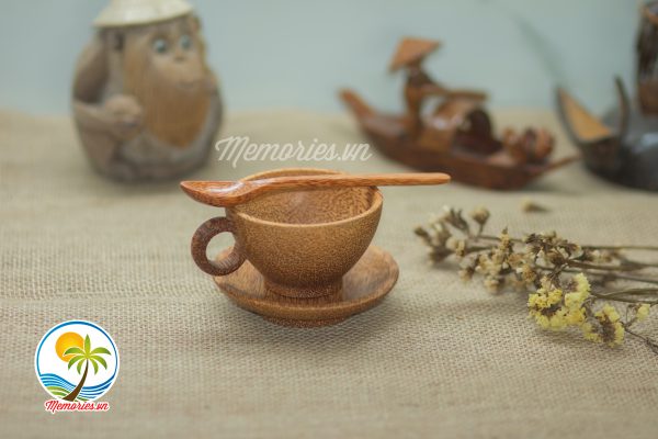 Bộ Ly - Tách Cafe Làm Từ Gỗ Dừa - Quà tặng trang trí handmade - Decor Craft Gifts Shop