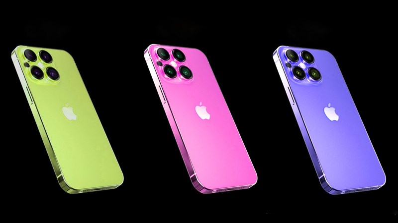 3 tùy chọn màu sắc có thể sẽ xuất hiện trên mẫu iPhone 14 Pro.