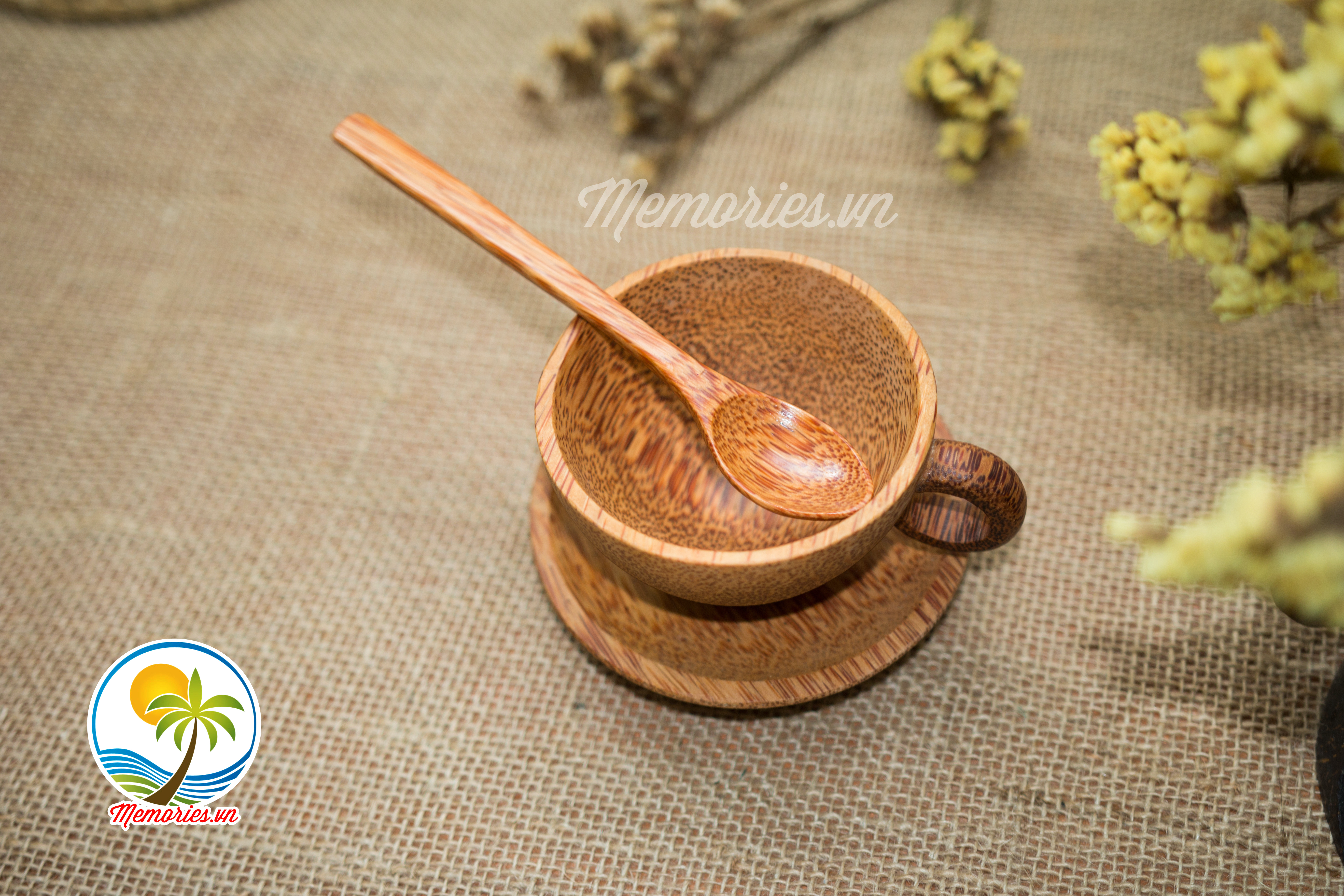 Bộ Ly - Tách Cafe Làm Từ Gỗ Dừa - Quà tặng trang trí handmade - Decor Craft Gifts Shop