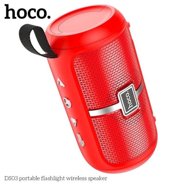 Loa Bluetooth Hoco DS03 V5.0 chính hãng chất lượng cao - Tích hợp đèn pin, cổng USB, Micro SD - Phụ kiện phượt, du lịch Memories.vn