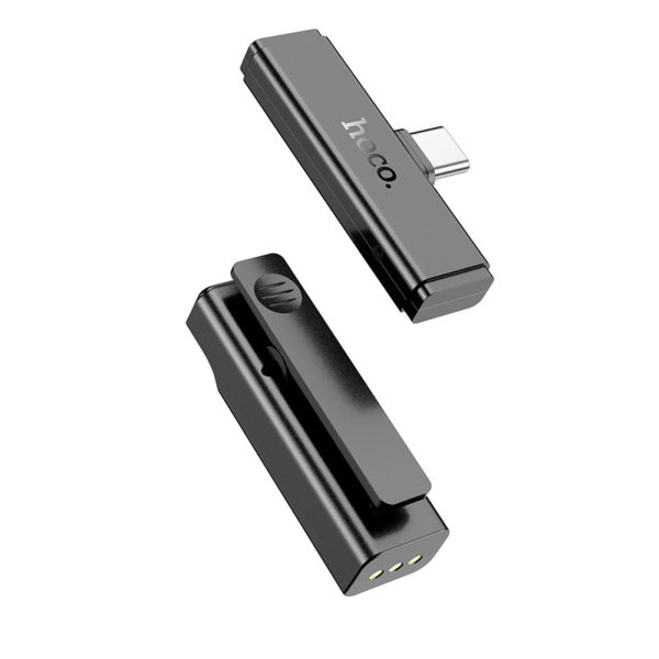 Micro không dây Hoco S31 cổng USB type C / Lightning cài áo cho điện thoại, iPhone, iPad - quay video, livestream, học online