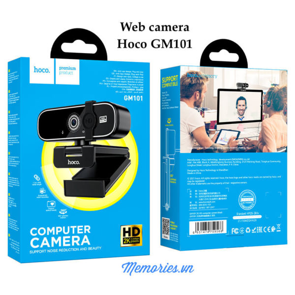 Review, đánh giá, unbox, trên tay Webcam Hoco GM101 2K Full HD 1080p + Mic thu âm (PC, Laptop) chính hãng, họp online, livestream